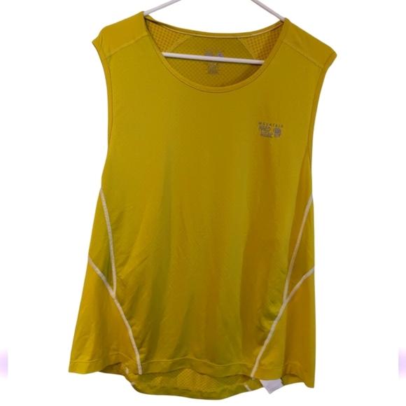 Mountain Hardwear Yellow Muscle Tee Sz XL - Picture 1 of 4